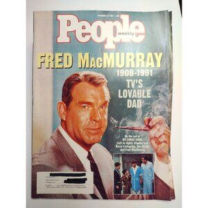 People Magazine Fred MacMurray Memorial Issue TVs Lovable Dad Nov 1991 My 3 Sons